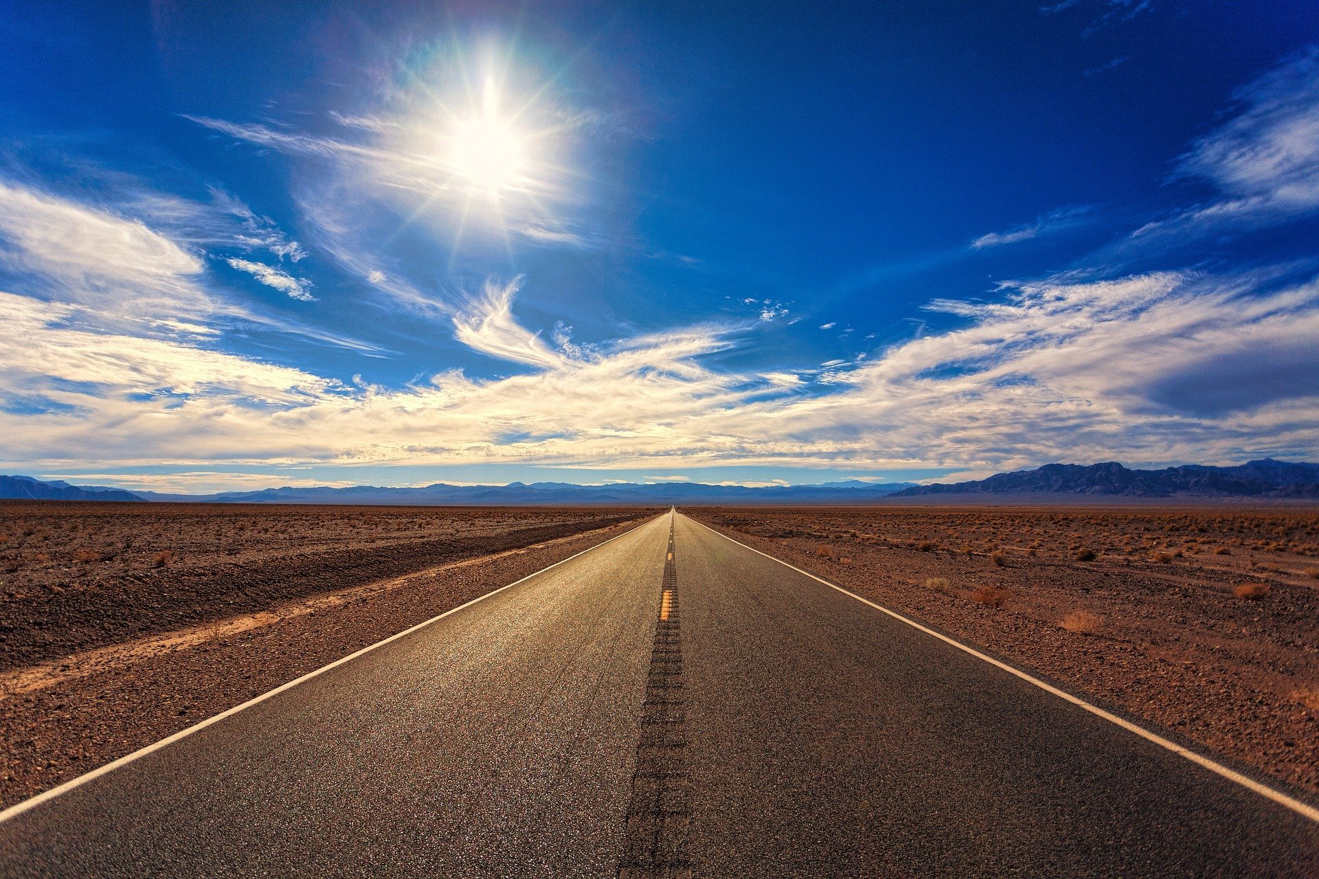 Summer in a desert landscape.